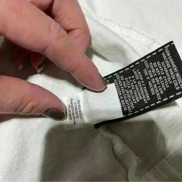 Girls 7 FOR ALL MANKIND White Sleeveless Denim Jean Button Vest - Size Large - Picture 5 of 9